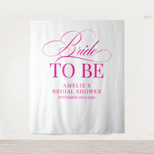 Bridal shower Bride to Be backdrop pink Tapestry