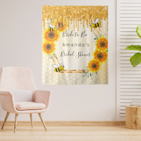 Bridal Shower bride to bee glitter sunflowers