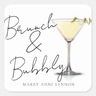 Bridal Shower Brunch and Bubbly Favour Labels