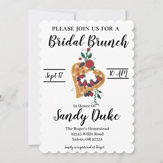Bridal Shower Brunch Invitation  (Front)
