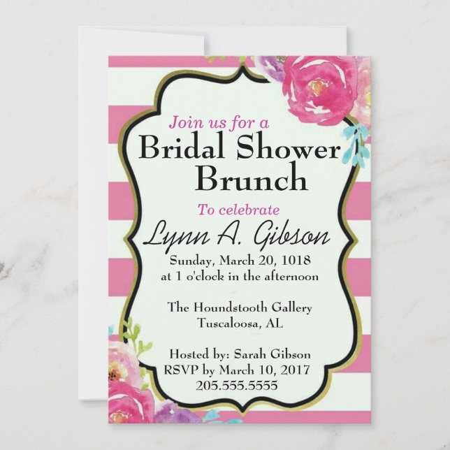 Bridal Shower Brunch Invitation (Front)