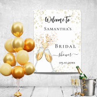 Bridal Shower bubbles cheers flutes welcome