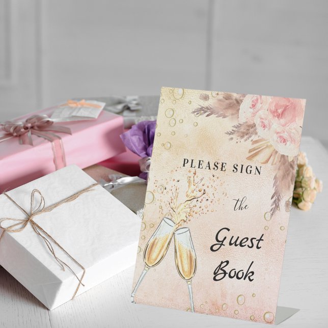 Bridal Shower bubbly brunch guest book sign (Creator Uploaded)
