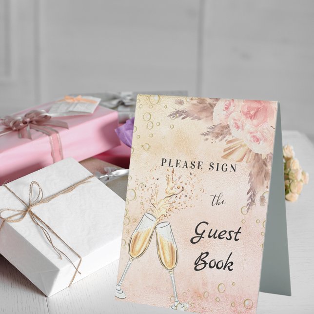 Bridal Shower bubbly brunch guest book sign (Creator Uploaded)