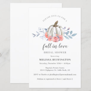 Bridal Shower Budget White Pumpkin Fall in Love
