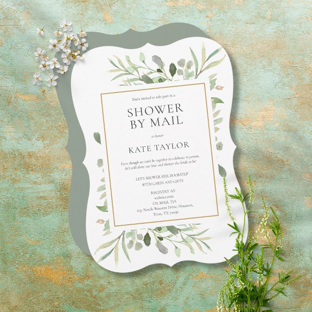 Bridal Shower By Mail Long Distance Greenery Invitation (Creator Uploaded)