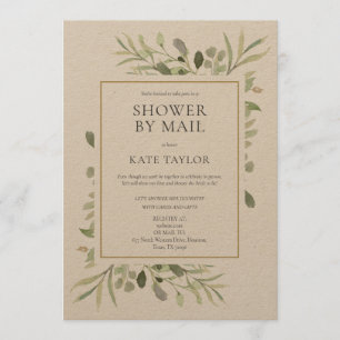 Bridal Shower By Mail Long Distance Rustic Invitation