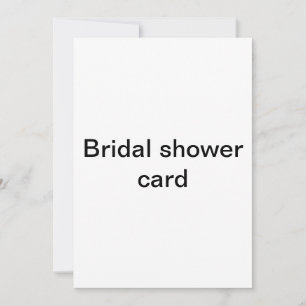 Bridal shower card