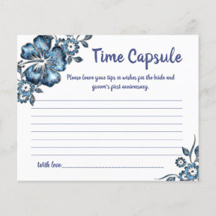 Bridal Shower card Time Capsule Advice for Couple 
