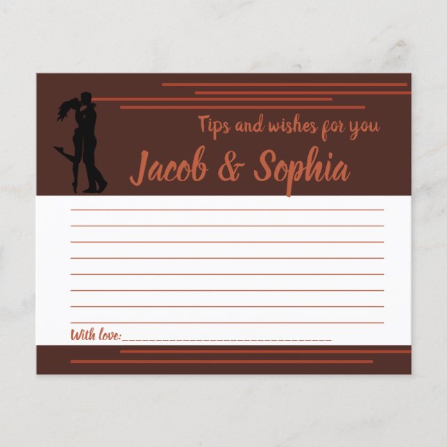  Bridal Shower card Tips and Wishes for Couple  Fl (Front)