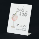 Bridal Shower Cards & Gifts Poster Wine Theme Pedestal Sign<br><div class="desc">Can be fully customised to suit your needs. © Gorjo Designs via Zazzle. // Add in your own names. Delete and move sections as necessary // Looking for matching items? Other stationery from the set available in the ‘collections’ section of my store. // Need help customising your design? Got other...</div>