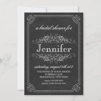 Bridal Shower | Chalk Board Theme Bridal Shower Invitation
