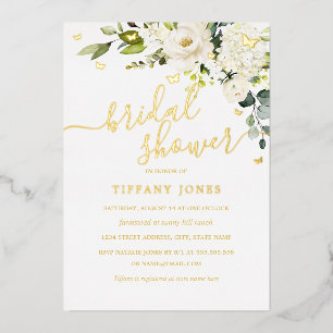 Bridal Shower Champagne Floral Gold 