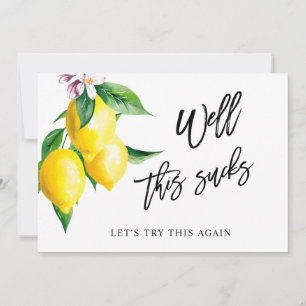 Bridal Shower Change the Date Lemons Greenery Invitation