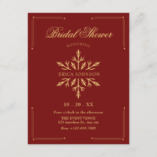Bridal Shower christmas snowflake Invitation