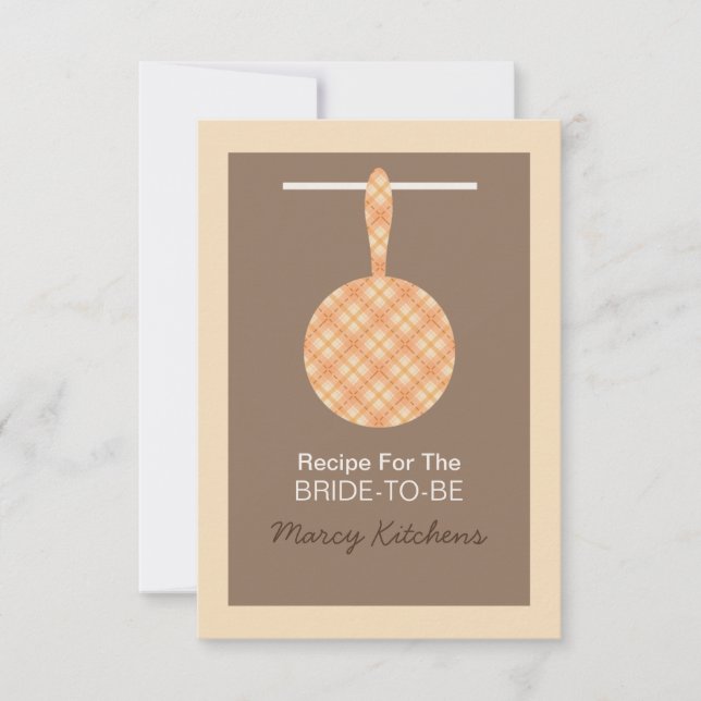 Bridal Shower Cooking Theme Custom Recipe Cards (Front)
