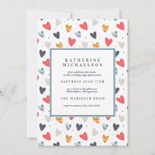 BRIDAL SHOWER   Doodle Hearts Invitation