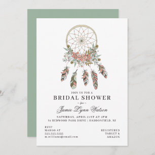 Bridal Shower   Dream Catcher Invitation