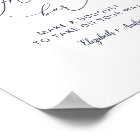 Bridal Shower Dusty Blue Flower Bar Sign