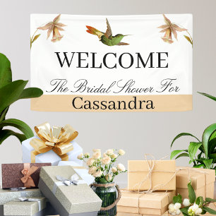 Bridal Shower   Elegant Hummingbird Watercolor  Banner