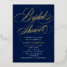 Bridal Shower Elegant Invitation Foil Invitation