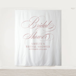 Bridal shower elegant modern pink backdrop tapestry