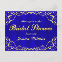 Bridal Shower Elegant Regal Golden Typography
