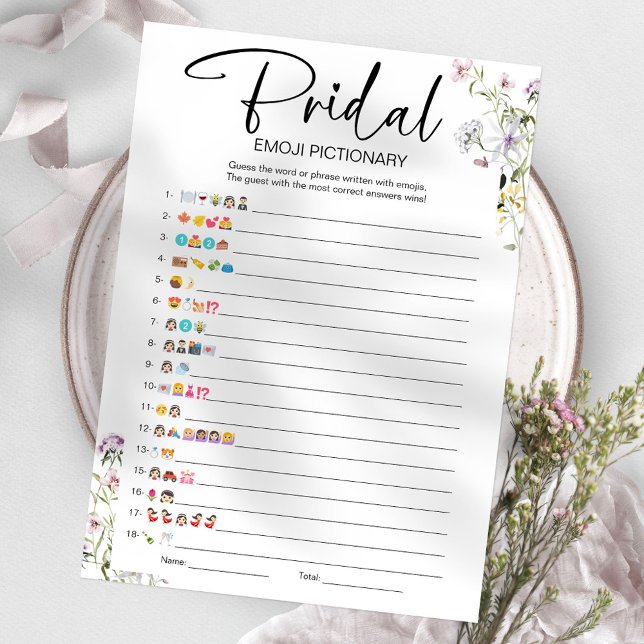 Bridal Shower Emoji Pictionary Game Invitation (Creator Uploaded)