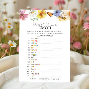 Bridal Shower Emoji   Wildflower Pictionary Card