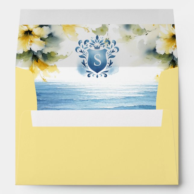 Bridal Shower Envelopes Blue and Yellow (Back (Bottom))
