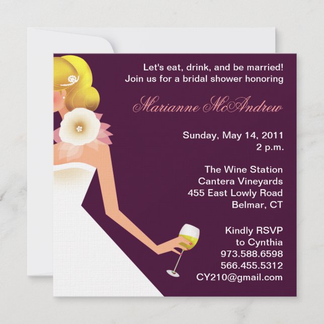 Bridal Shower Esemble Invitation (Front)