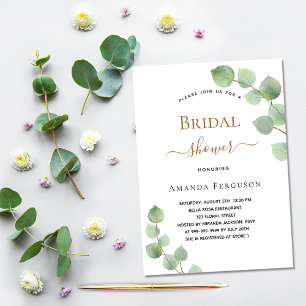 Bridal Shower eucalyptus greenery elegant Invitation