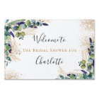 Bridal Shower eucalyptus greenery elegant welcome 