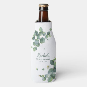 Bridal Shower Eucalyptus Greenery Floral Custom Bottle Cooler