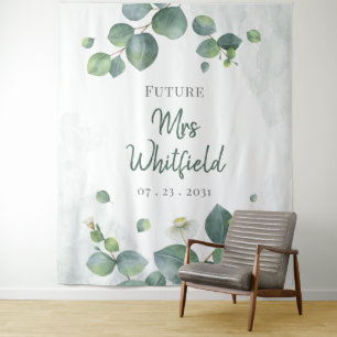 Bridal Shower Eucalyptus Greenery Future Mrs Tapestry