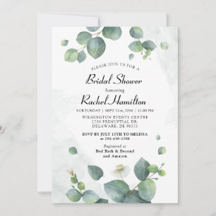 Bridal Shower Eucalyptus Greenery  Invitation