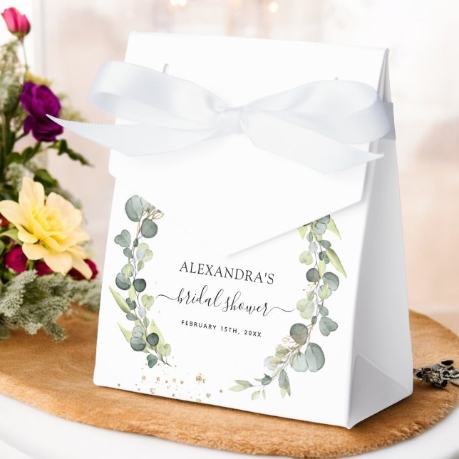 Bridal Shower Eucalyptus Greenery Succulent Favour Box (Creator Uploaded)