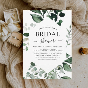 Bridal Shower Eucalyptus Spring Greenery Invitation