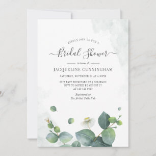 Bridal Shower Eucalyptus Succulent Greenery Invitation