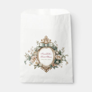 Bridal Shower Favor Bags | Floral Blush Rose