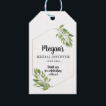 Bridal Shower Favour Gift Tag greenery botanical<br><div class="desc">Greenery Botanical Bridal Shower Favour Tag. Find matching items in our shop Collection or contact us for more options.</div>