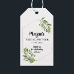 Bridal Shower Favour Gift Tag greenery botanical<br><div class="desc">Greenery Botanical Bridal Shower Favour Tag. Find matching items in our shop Collection or contact us for more options.</div>