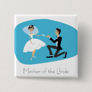 Bridal Shower Favour-Mother of the Bride 15 Cm Square Badge