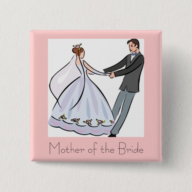 Bridal Shower Favour-Mother of the Bride Button (Front)