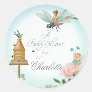Bridal Shower Favour Seals Flower Fairies Dragonfl