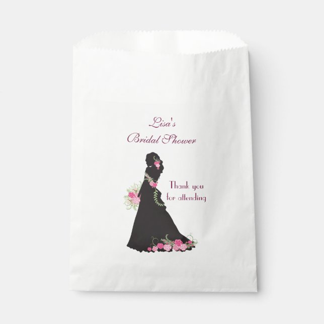 Bridal Shower Favour Silhouette Bag (Front)