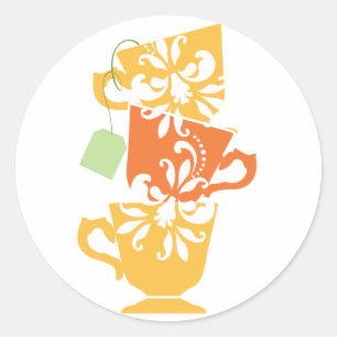 Bridal Shower Favour Sticker - Tea