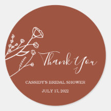Bridal Shower Favour Stickers