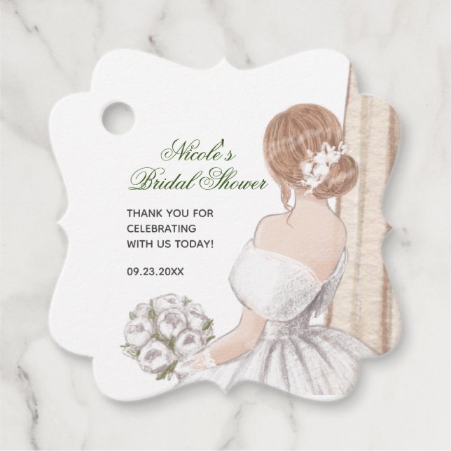 Bridal Shower Favour / Thank You Tag (Front)