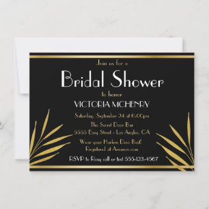 Bridal Shower Flapper Great Gatsby Harlem Nights Invitation